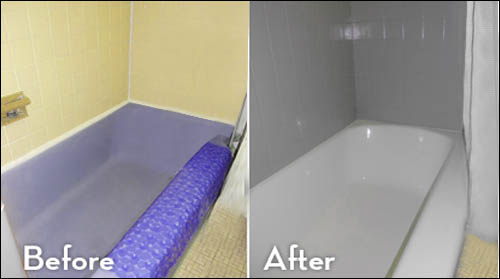 before & after bathtub refinishing